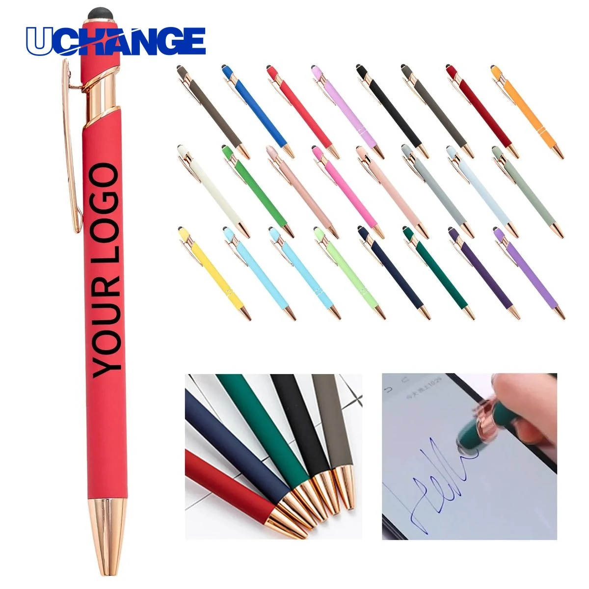 Rose Gold Stylus Pen Tool 5.7x0.4 Inch Metal Ballpoint 1