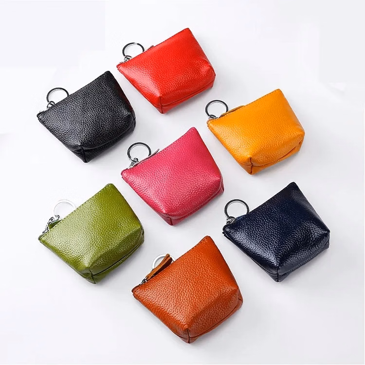 Leather Double Zipper Wallet