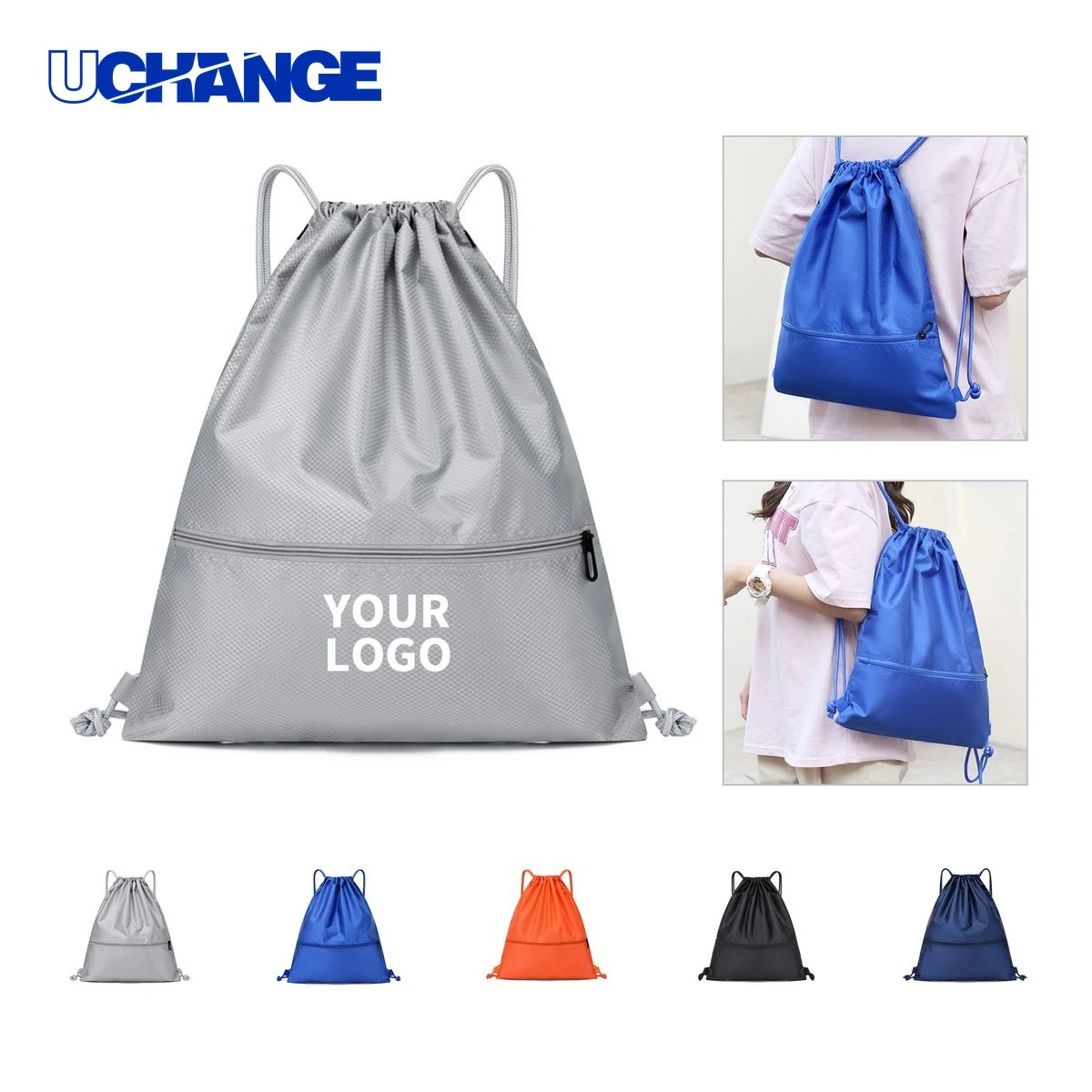 Waterproof Oxford Drawstring Backpack Organizer 16.5 x 19.2 Inches 1