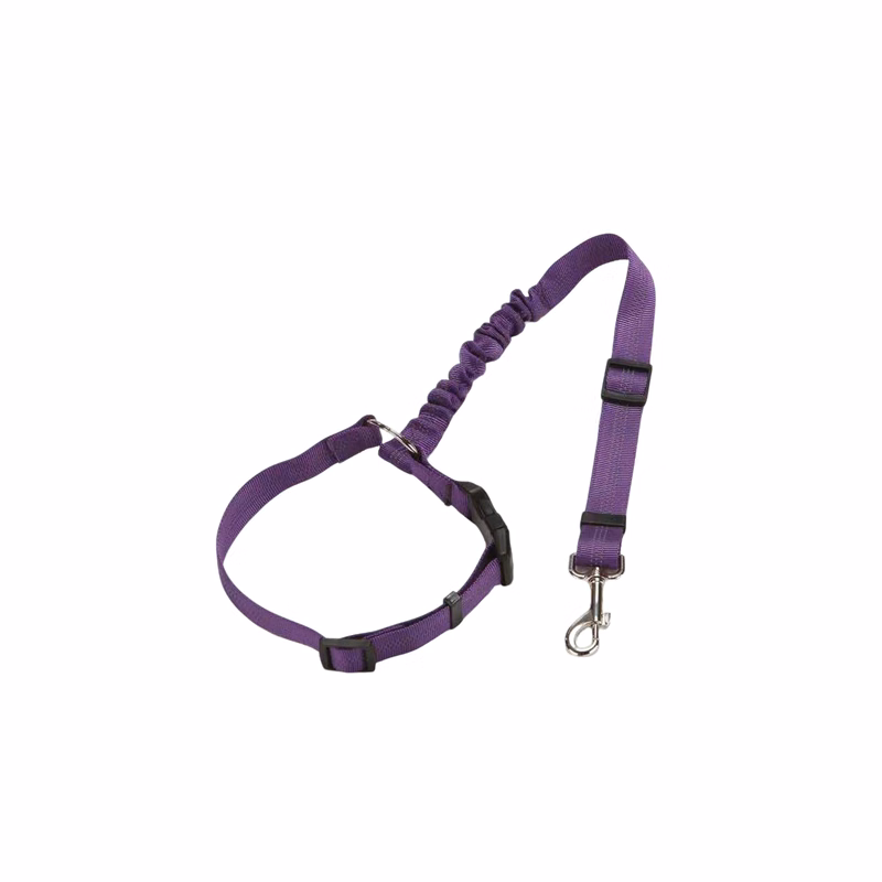 Adjustable Pet Vehicle Safety Tether With Bungee Cushioning