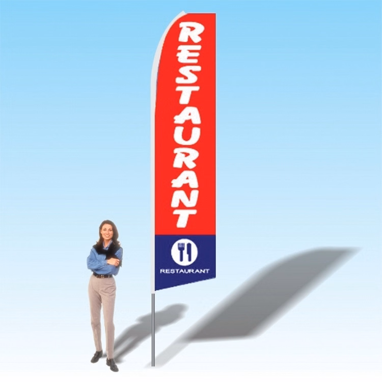 15FT Restaurant Advertising Banner Flag