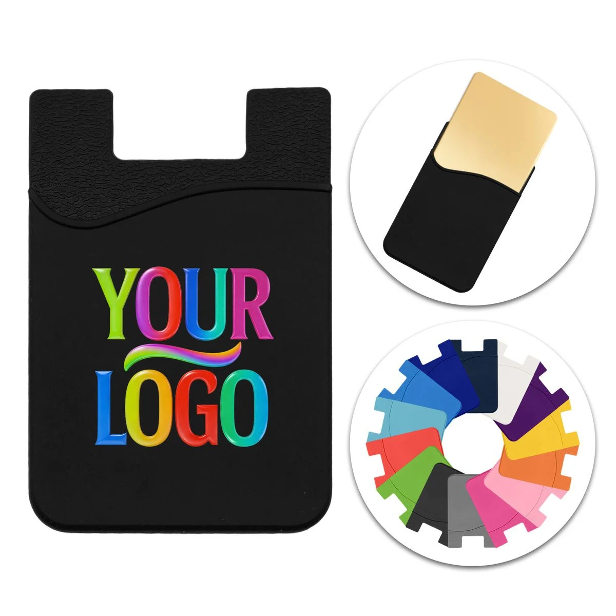 Universal Adhesive Silicone Phone Wallet Card Holder 1