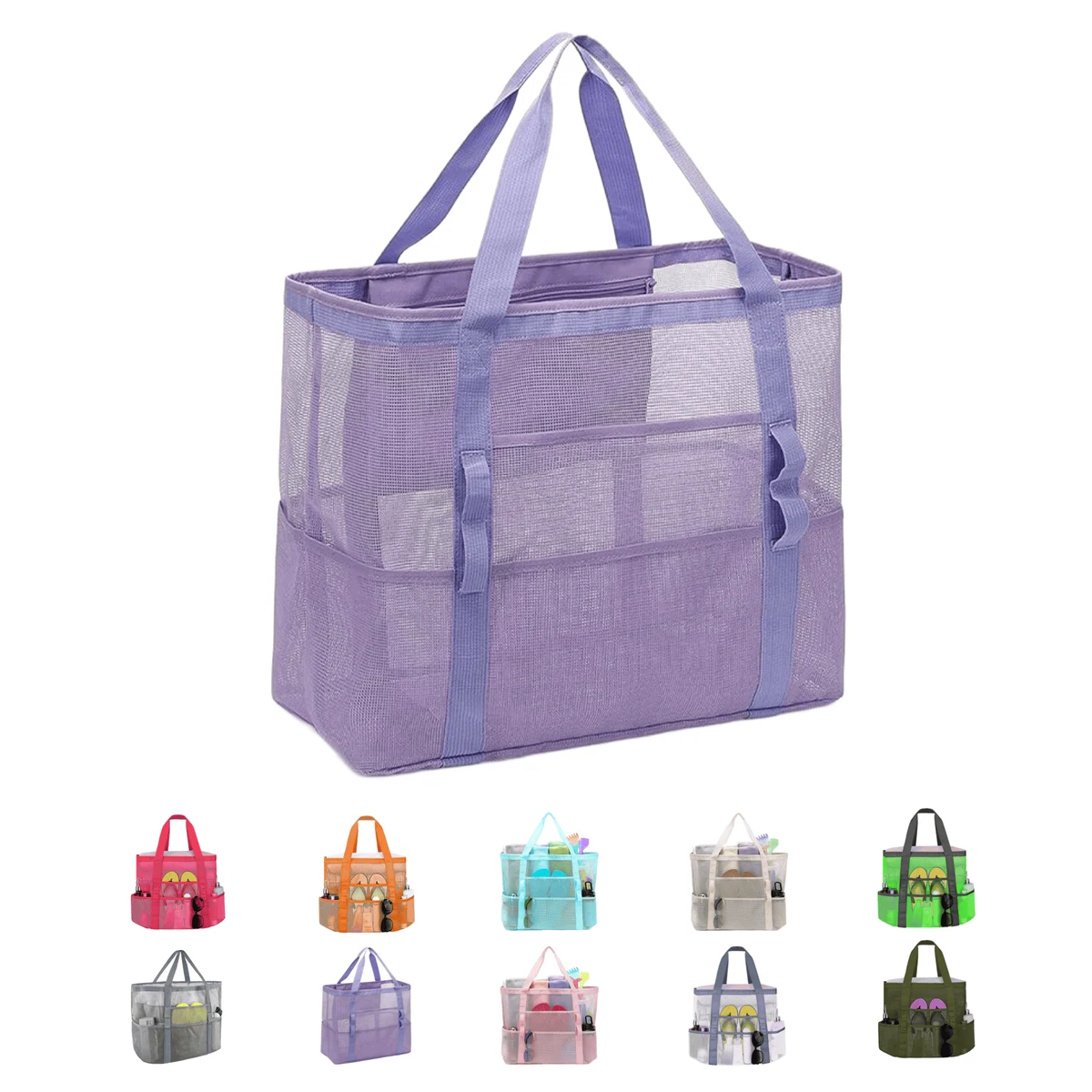 Nylon Mesh Summer Travel Utility Beach Bag 1