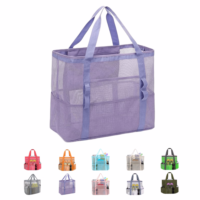 Nylon Mesh Summer Travel Utility Beach Bag