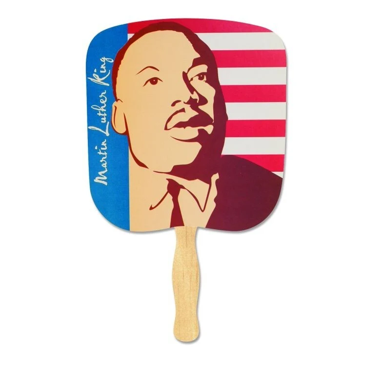 Martin Luther King w/Flag Stock Religious & Inspirational Fan 1
