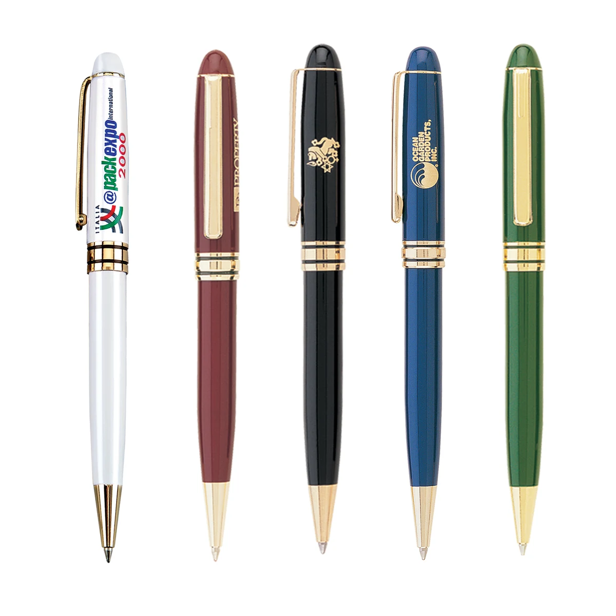 Saxon-I Luxury Ballpoint Pen with Gold Accents 1
