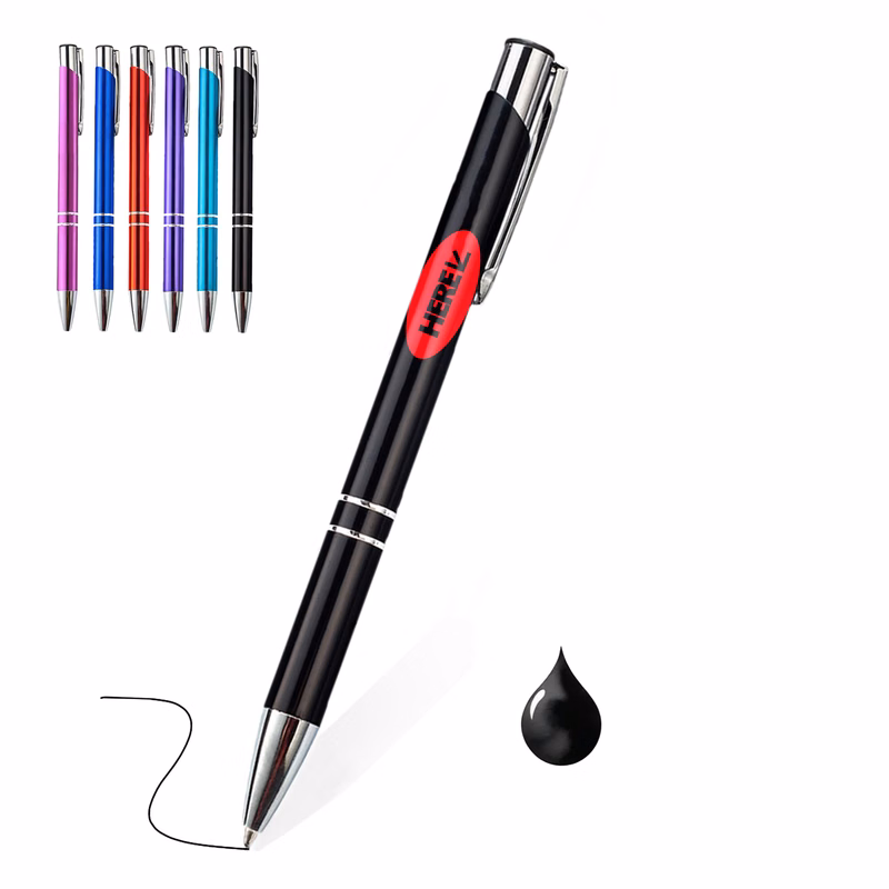 Metal Click-Action Ballpoint Pen with Smooth Refill
