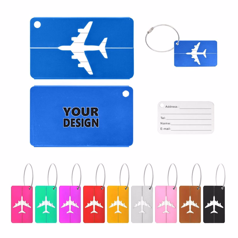 Aluminum Alloy Luggage Tag Plane Design