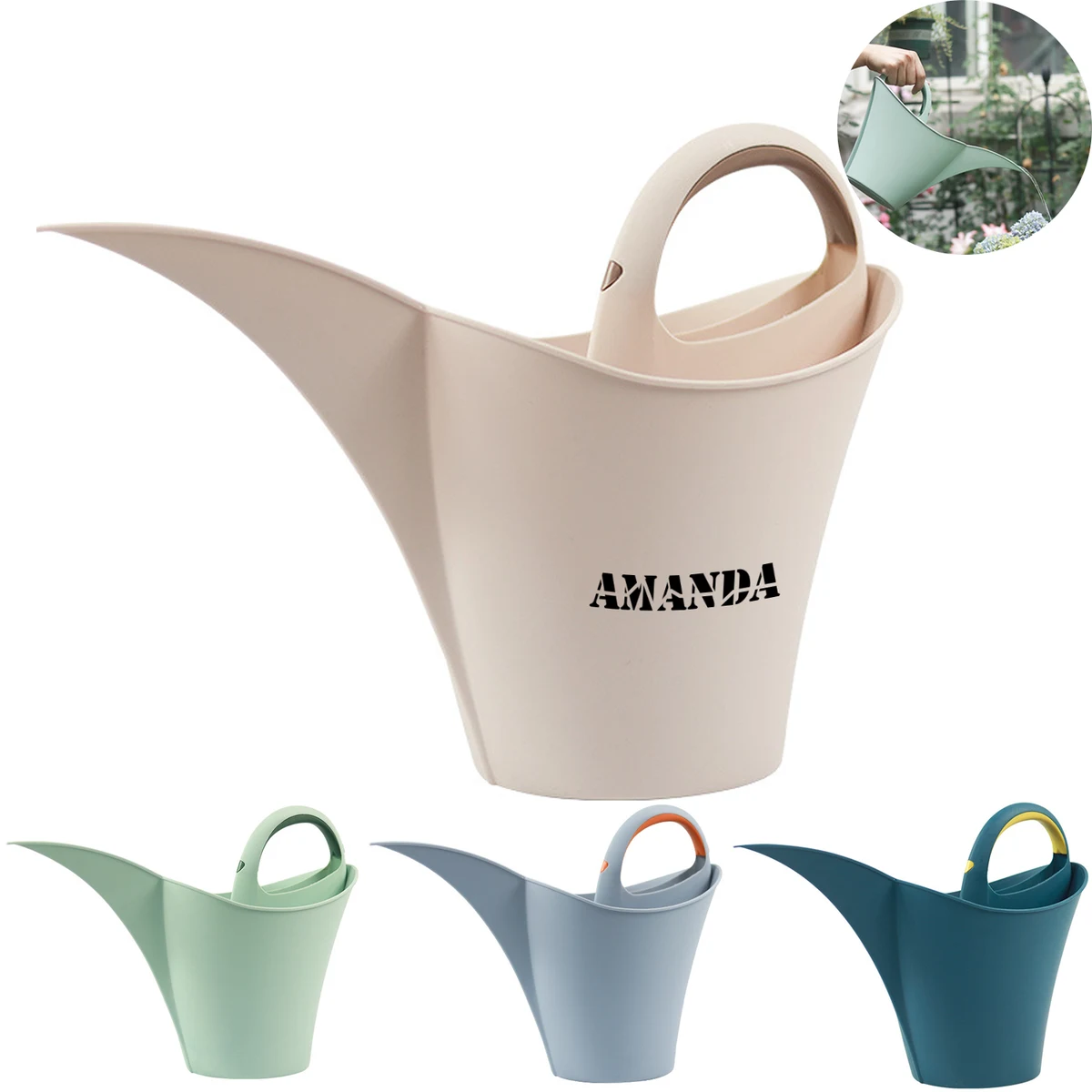 Plastic Long-Spout Watering Can 1