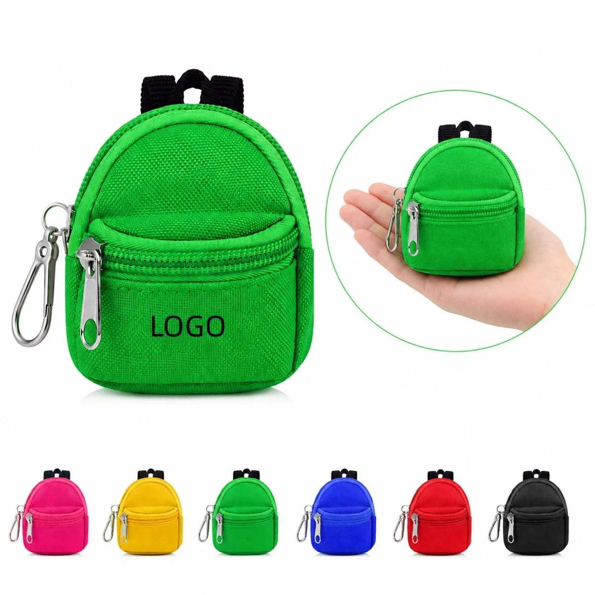 Double-Shoulder Zipper Schoolbag Pendant 1