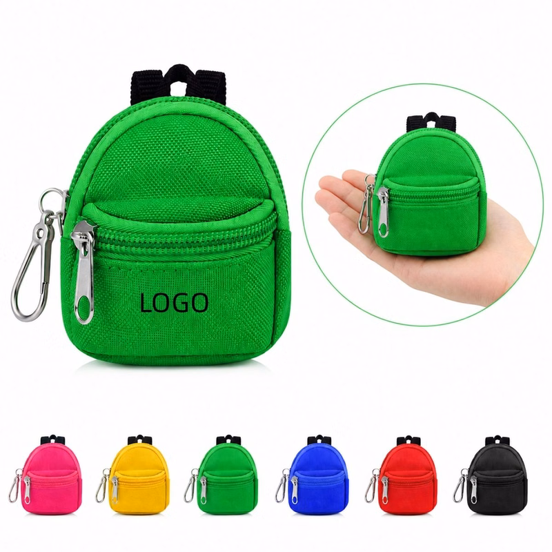 Double-Shoulder Zipper Schoolbag Pendant