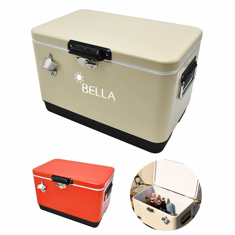 Car mounted outdoor retro iron cooler insulated case