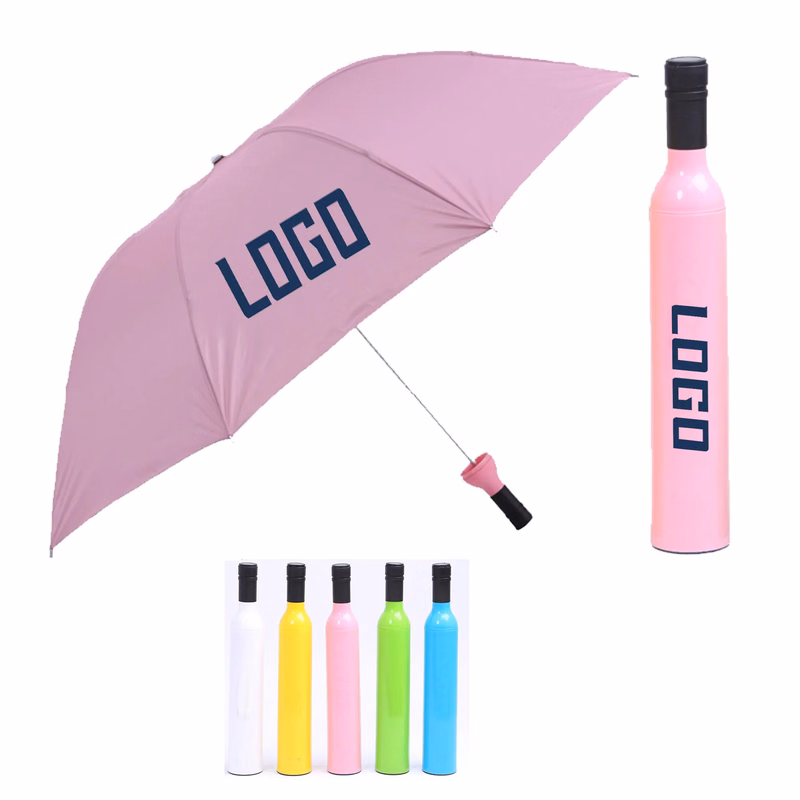 Wine Bottle Folding Umbrellas MOQ50