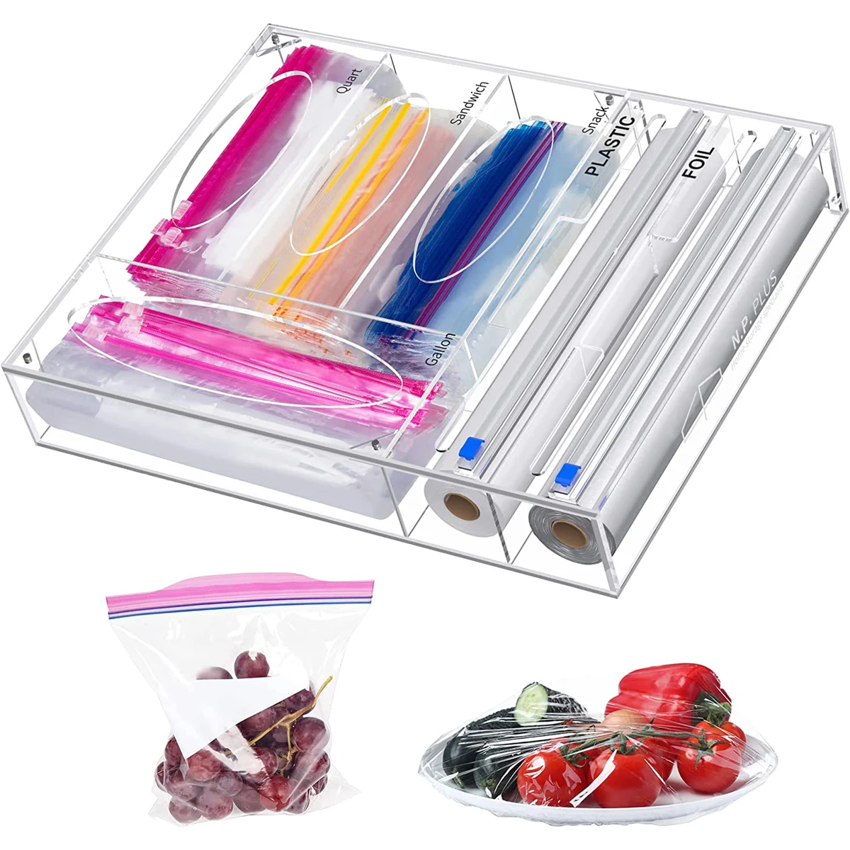 Plastic Wrap Storage Organizer 1