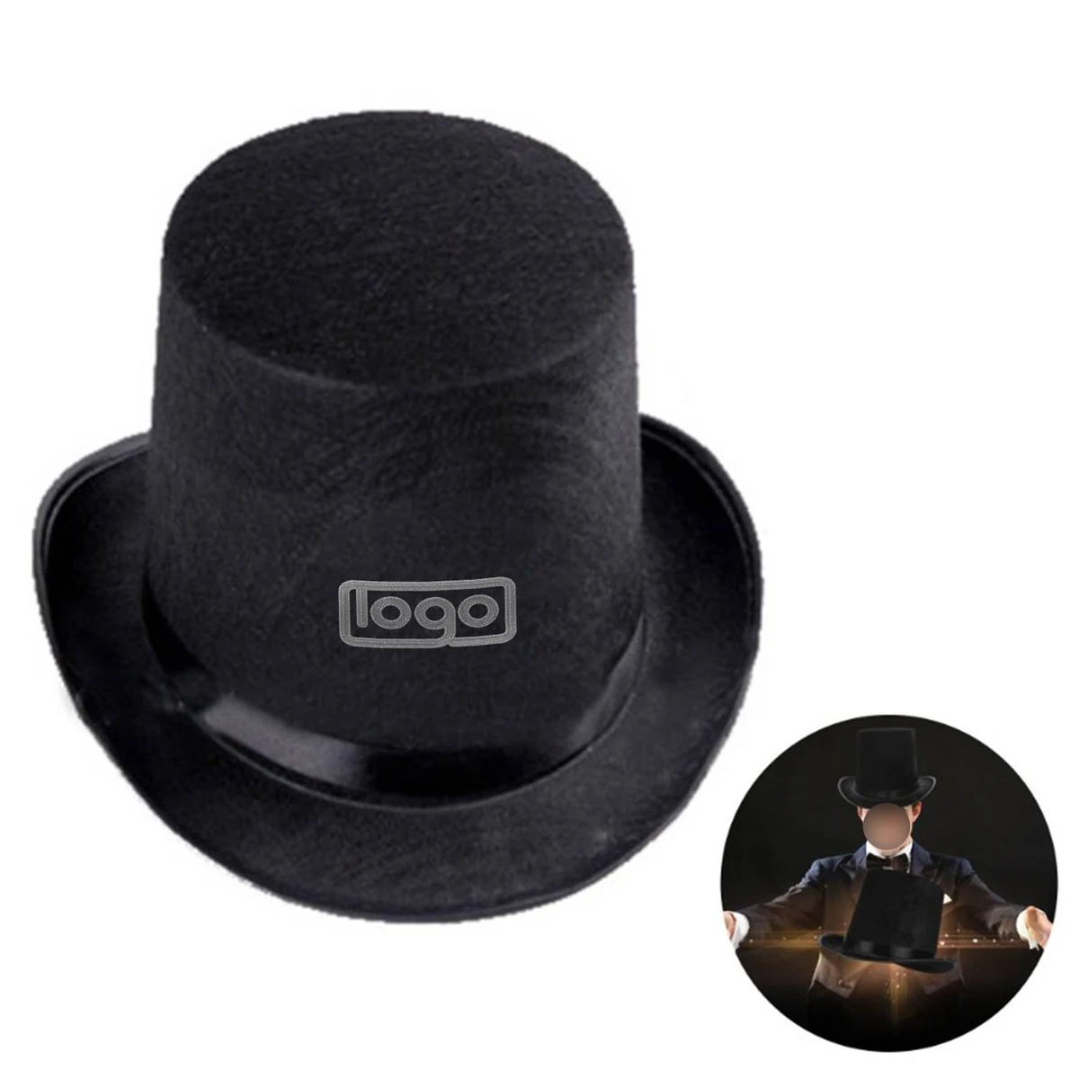 Black Felt Magician Hat 1