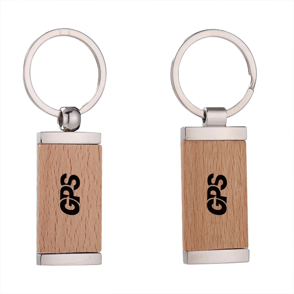 Bamboo Rectangle Keyring 1