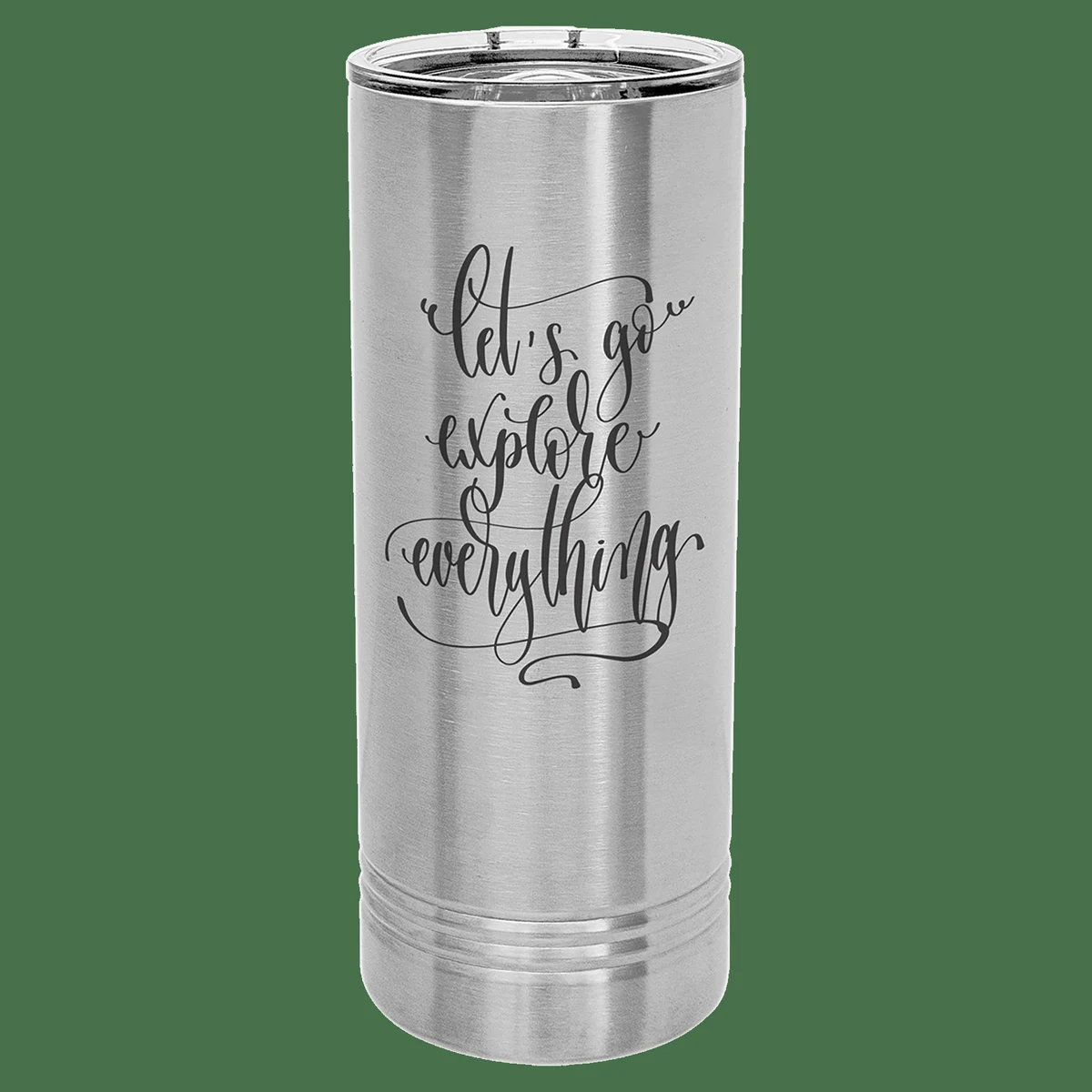 22 Oz. Stainless Steel Skinny Tumbler With Slider Lid 1