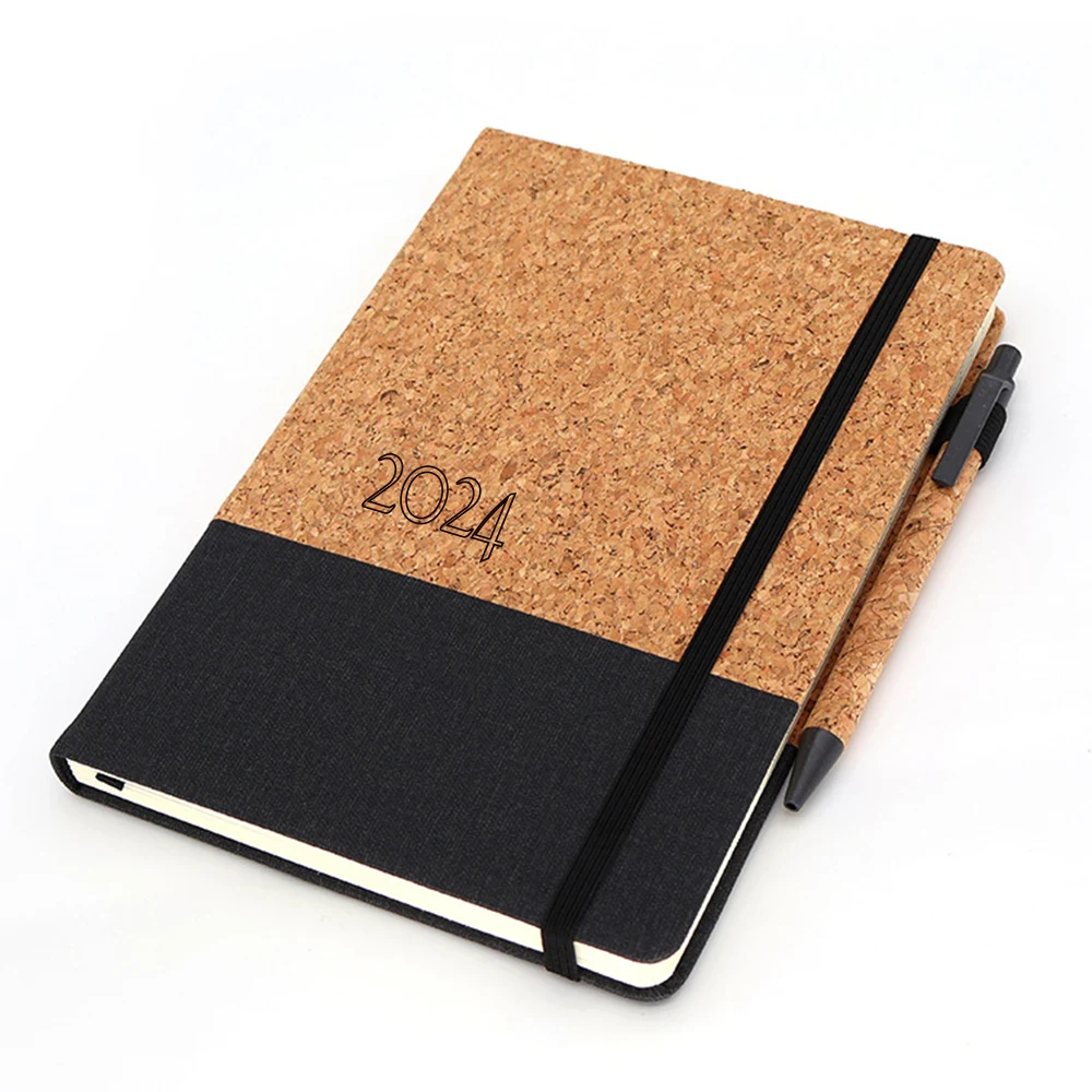 A5 Cork Spliced PU Strap Notebook 1