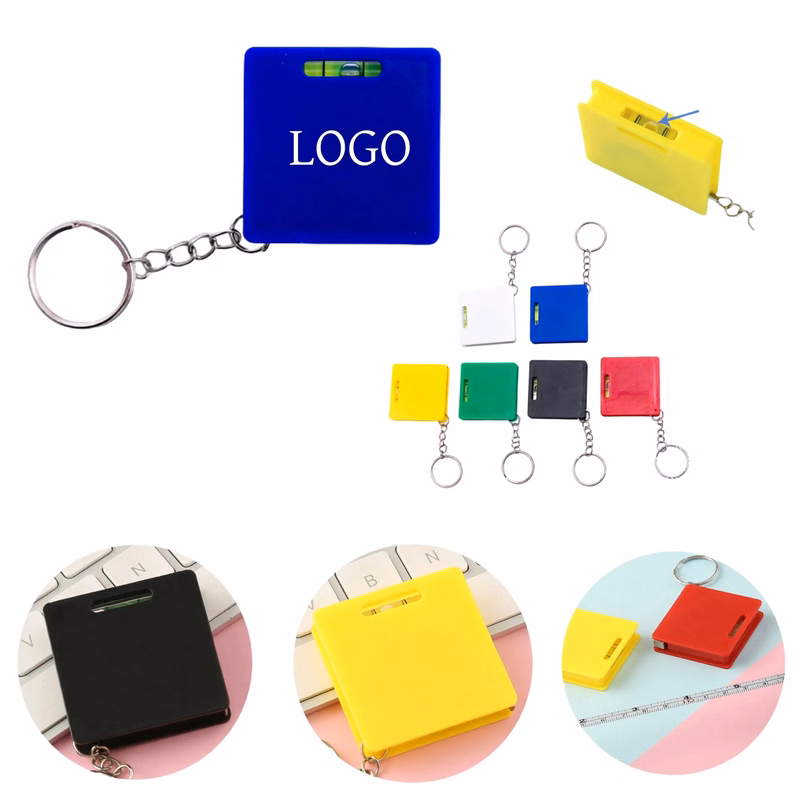 Mini Horizontal Square Tape Measure Key Chain