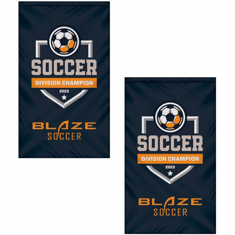 3' x 5' Double Sided Embroidered Banner with Pole Sleeve