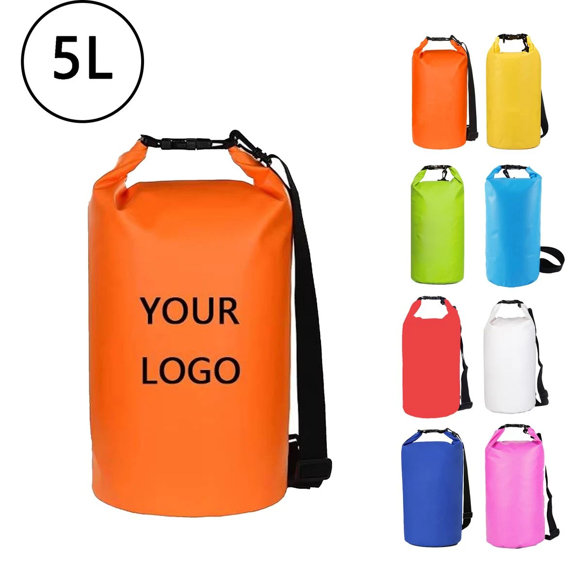 Custom Printed Waterproof Roll Top Bag 1