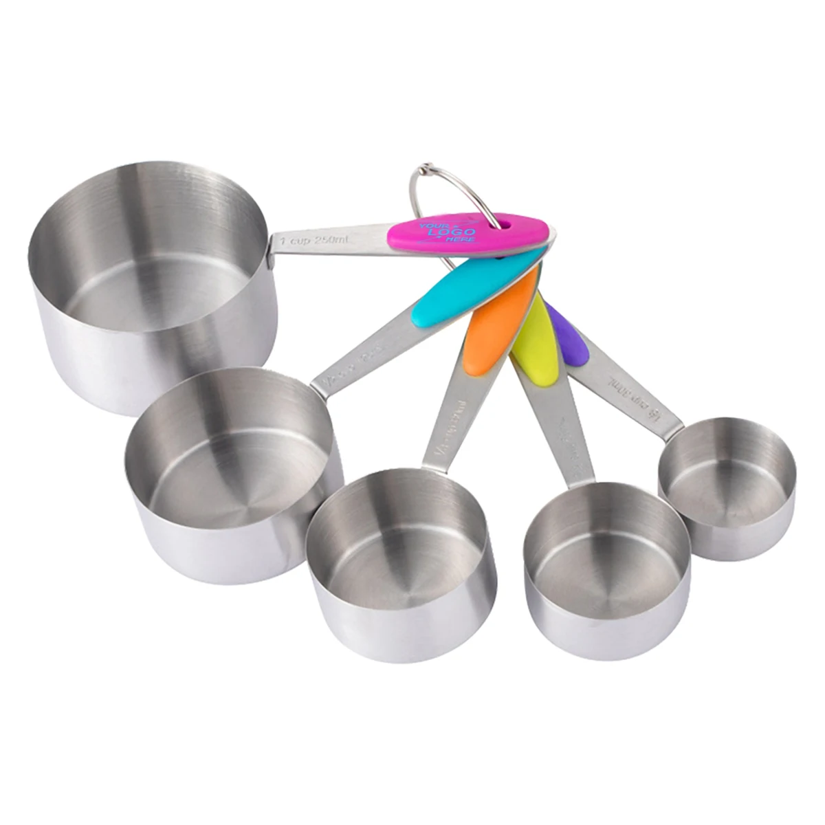5 Piece Stainless Steel Measuring Cups 1