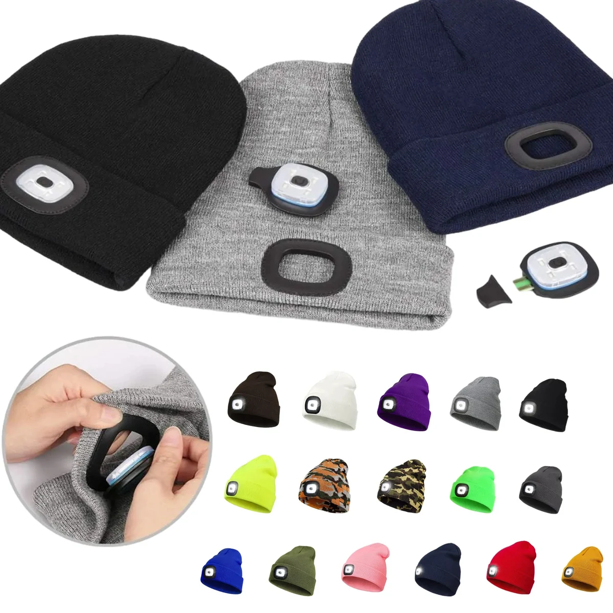 Knit Cap With Led Lights 1
