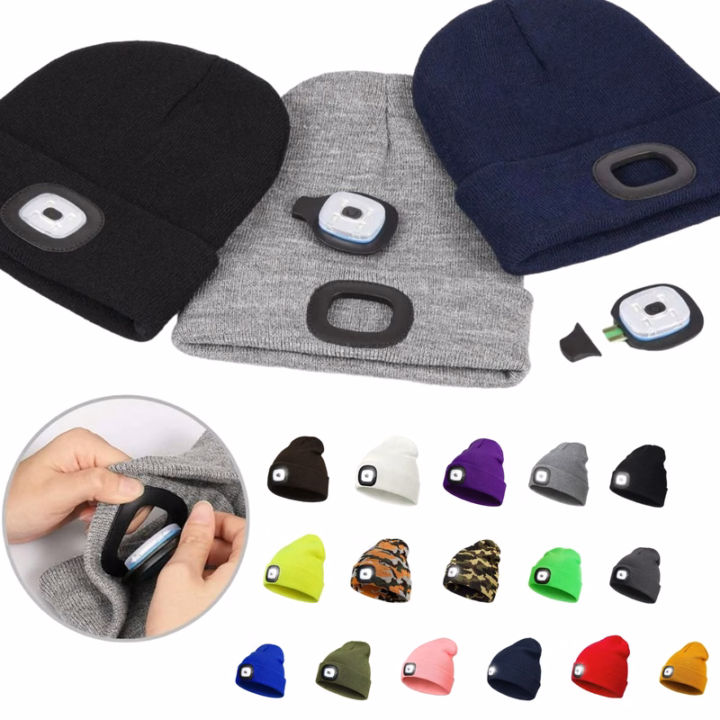 Knit Cap With Led Lights