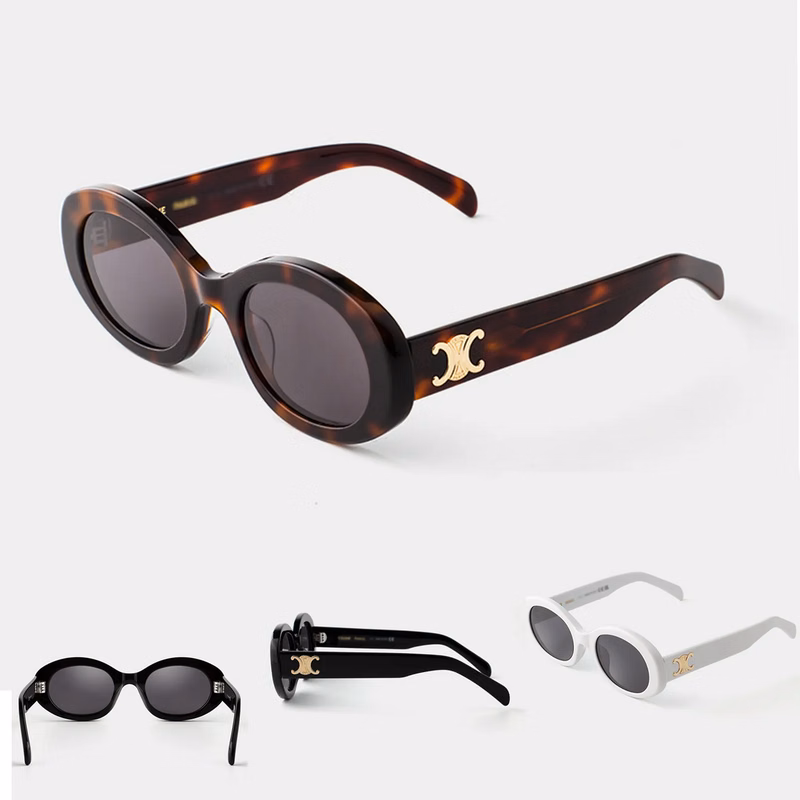 Fashionable Oval Frame Cat-eye Sunglasses