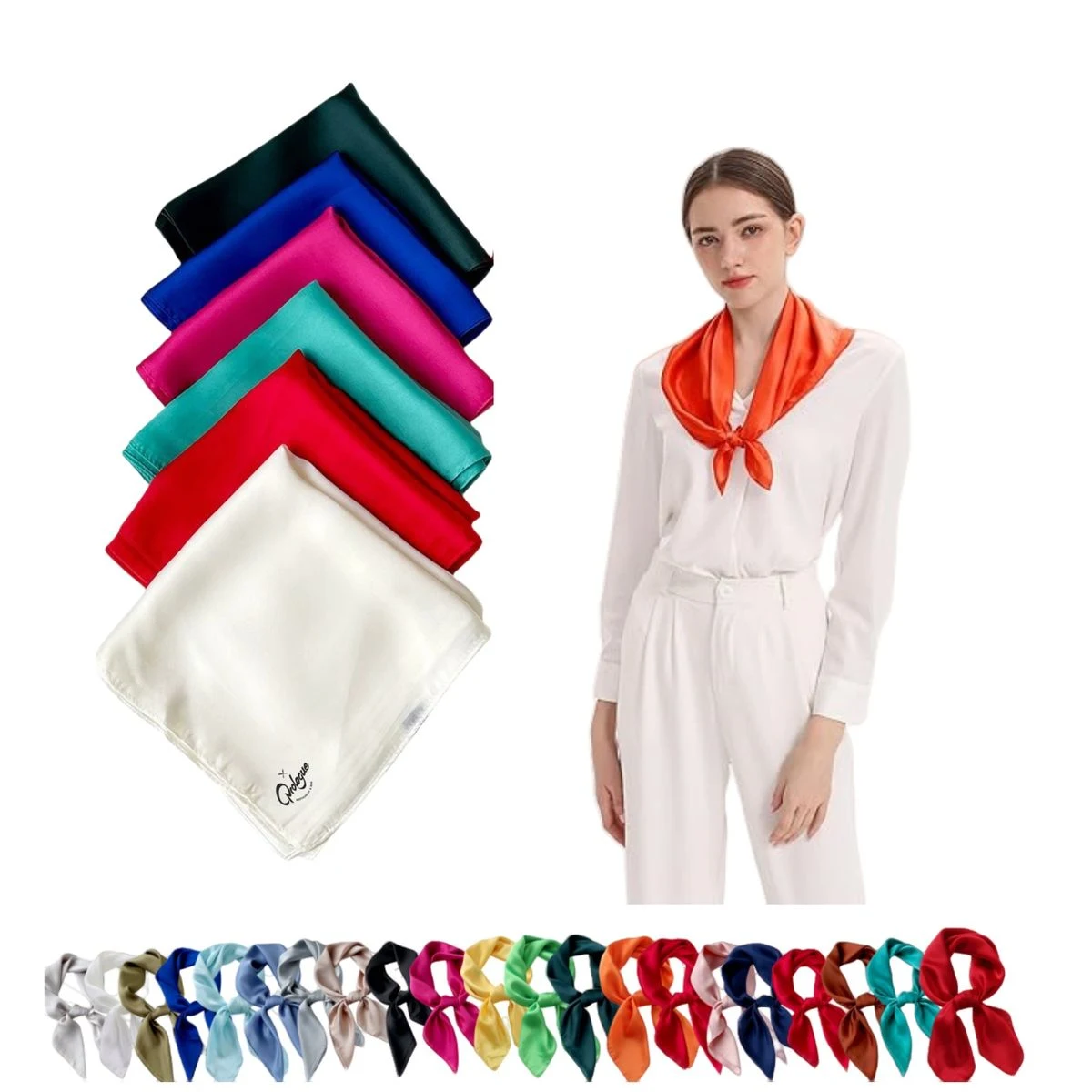 Lightweight Silk Like Bandana Neck Scarf 1