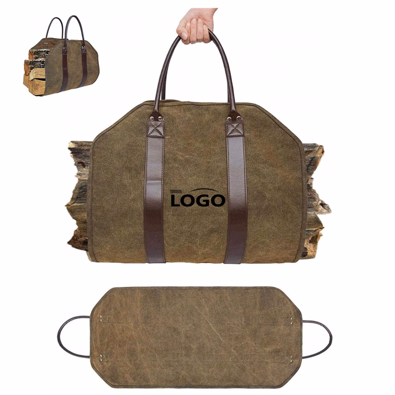 Durable Canvas Log Carrier Bag | Personalized Option