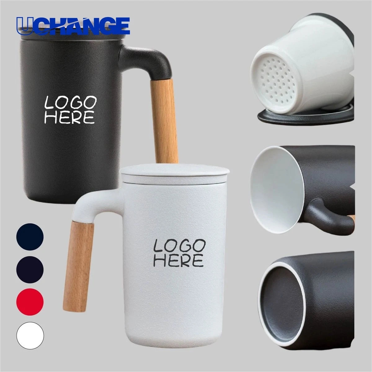 Ceramics Mug Container with Filter (15 Oz) 1