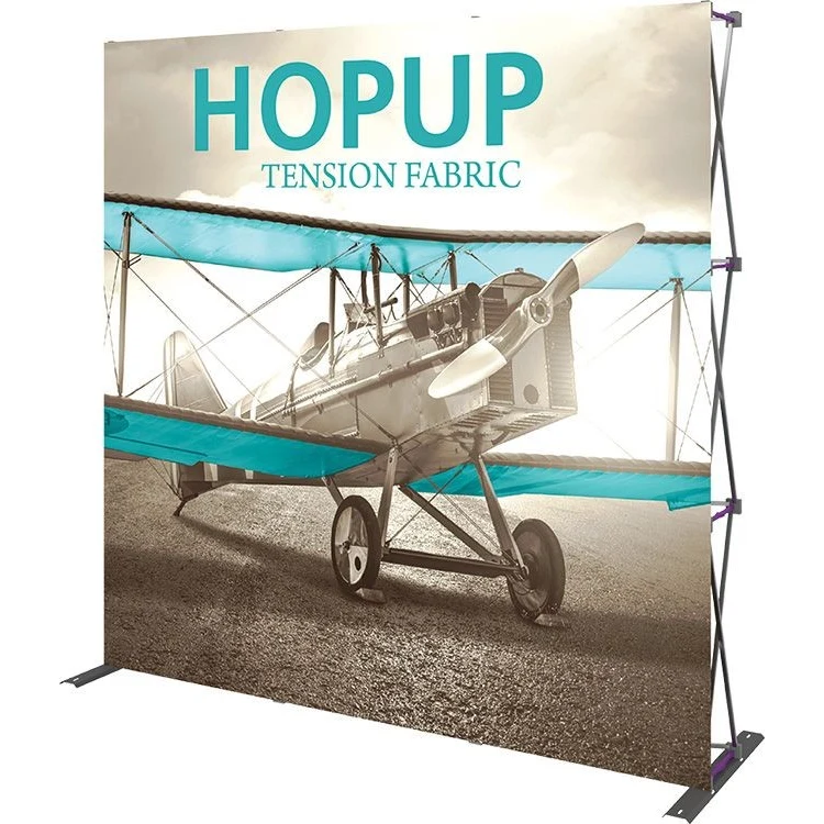 Hopup 8ft Full Height Straight Display & Front Graphic 1