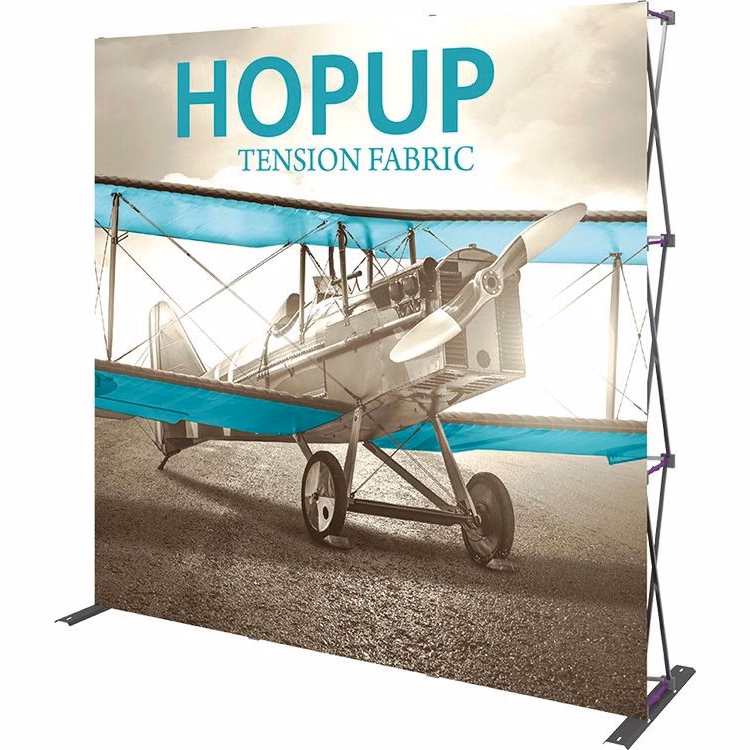 Hopup 8ft Full Height Straight Display & Front Graphic