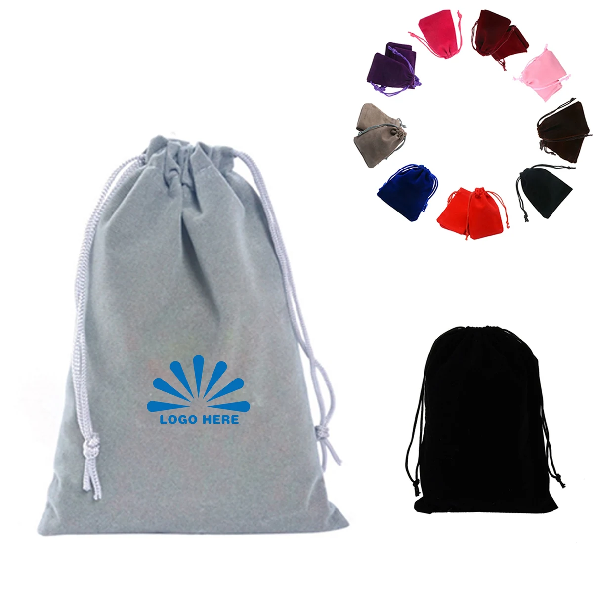Versatile Pile Coating Drawstring Gift Bag 1