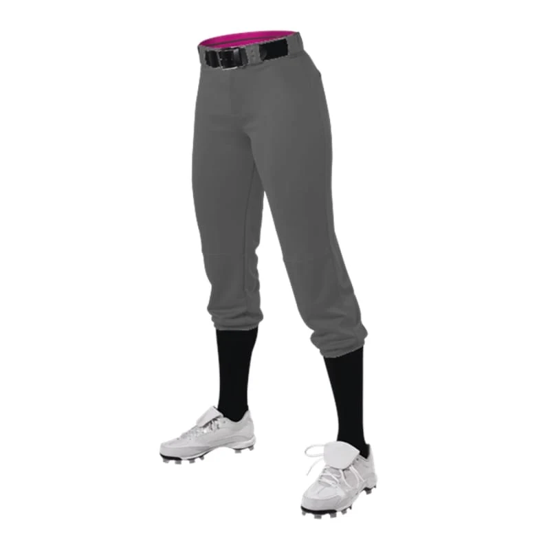 Alleson Athletic Girls' Premium Fastpitch Softball Pants With Belt Loops - 615PSG 1
