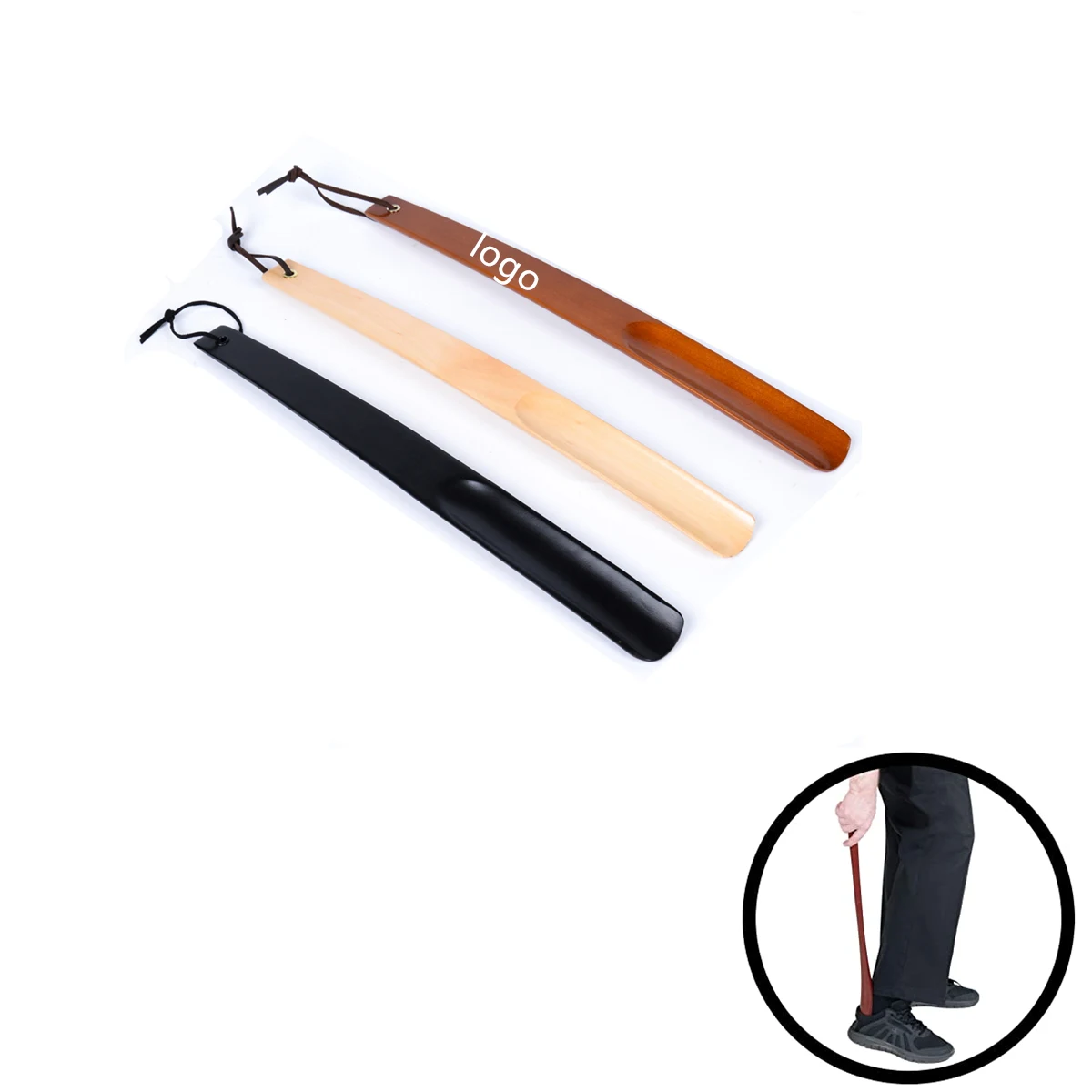 Wood Shoe Horn With Long Handle Shoehorn 1