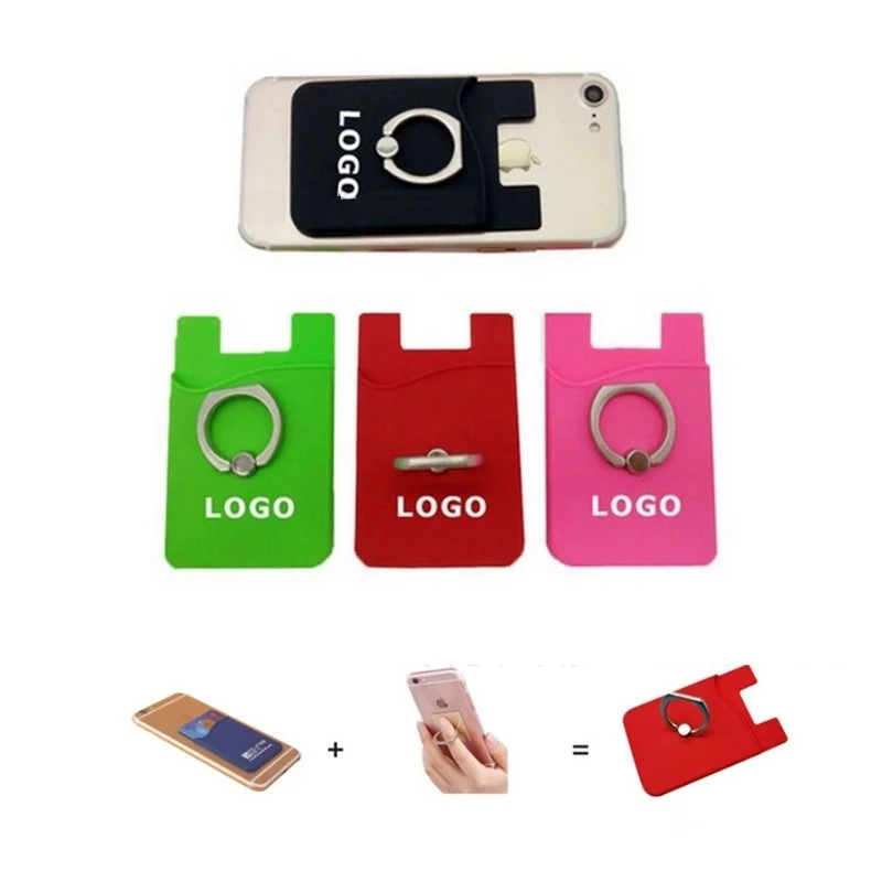 2-in-1 Smartphone Wallet with Metal Ring Phone Stand Holder 1