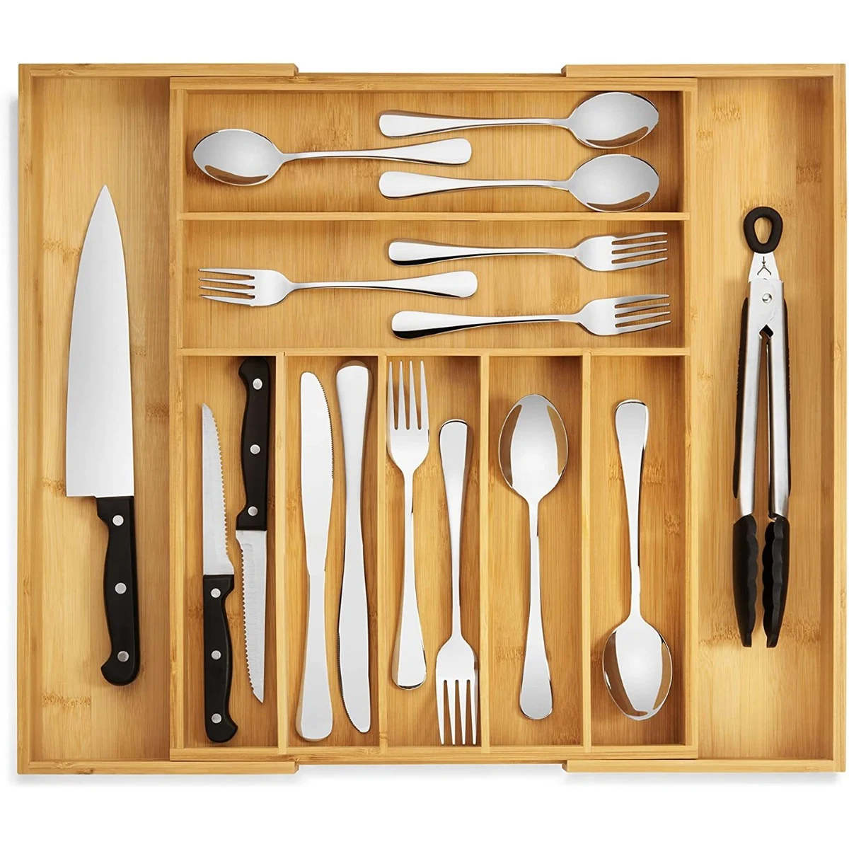 Bamboo Kitchen Drawer Organizer 1