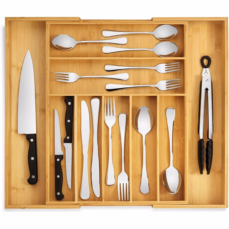 Bamboo Kitchen Drawer Organizer