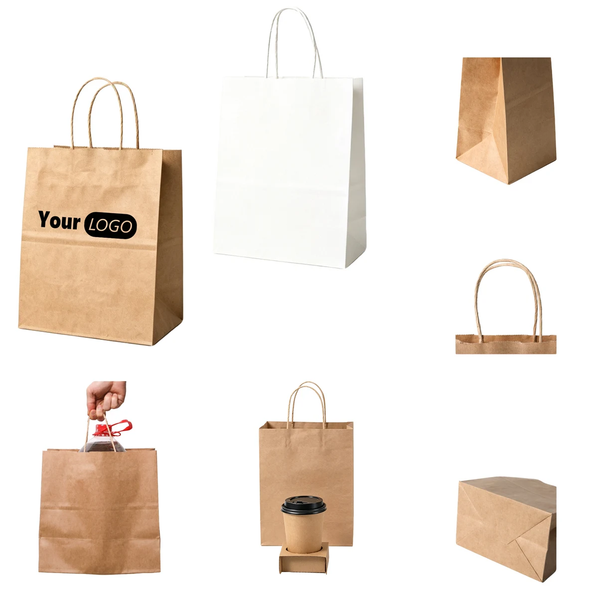 8.3 x 10.6 Inch Kraft Paper Gift Bag 1