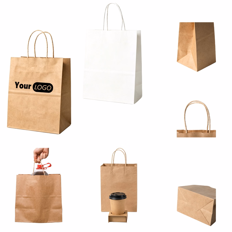 8.3 x 10.6 Inch Kraft Paper Gift Bag