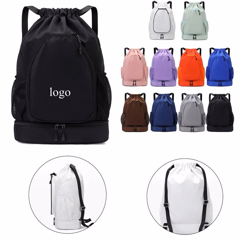 Multi-Functional Racket Sports Drawstring Backpack