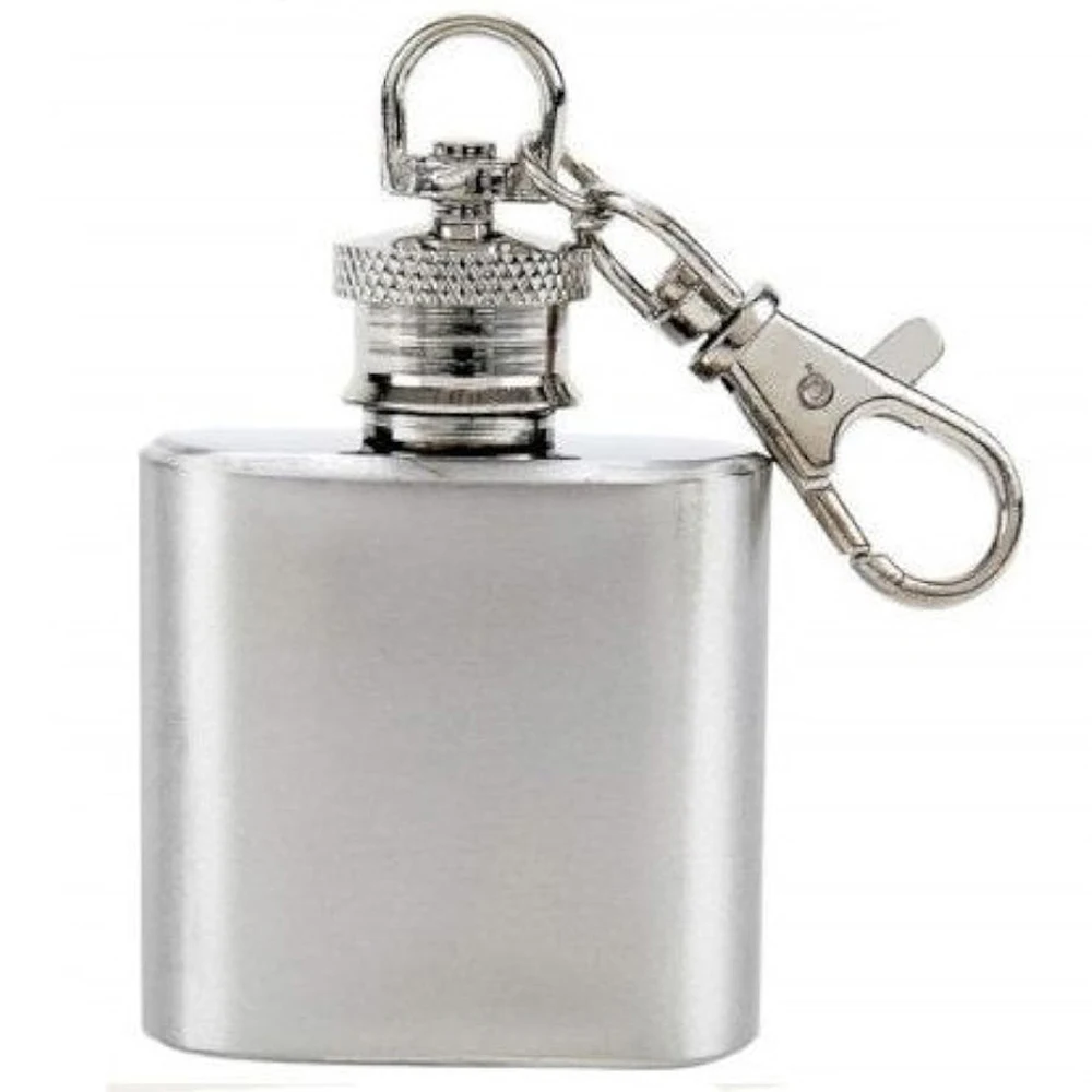 1 OZ. STAINLESS STEEL FLASK KEY CHAIN 1