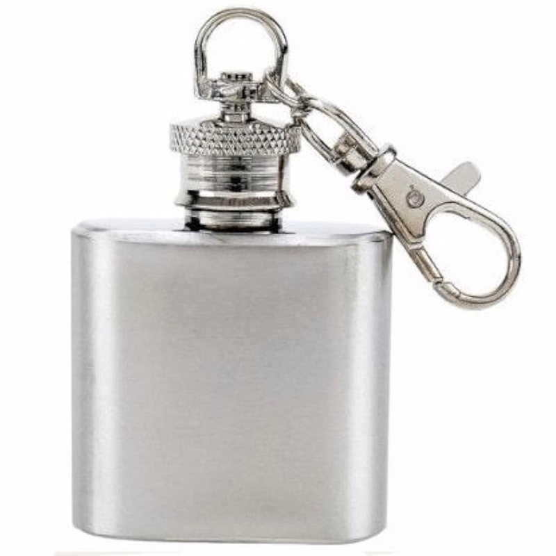 1 OZ. STAINLESS STEEL FLASK KEY CHAIN