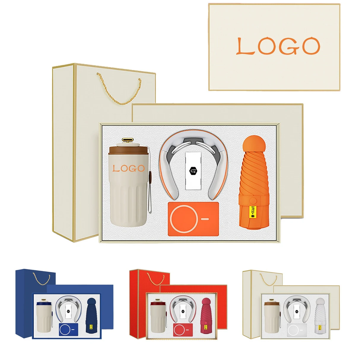 Custom 4-In-1 Luxurious Business Thermos Cup Gift Box Sets 1