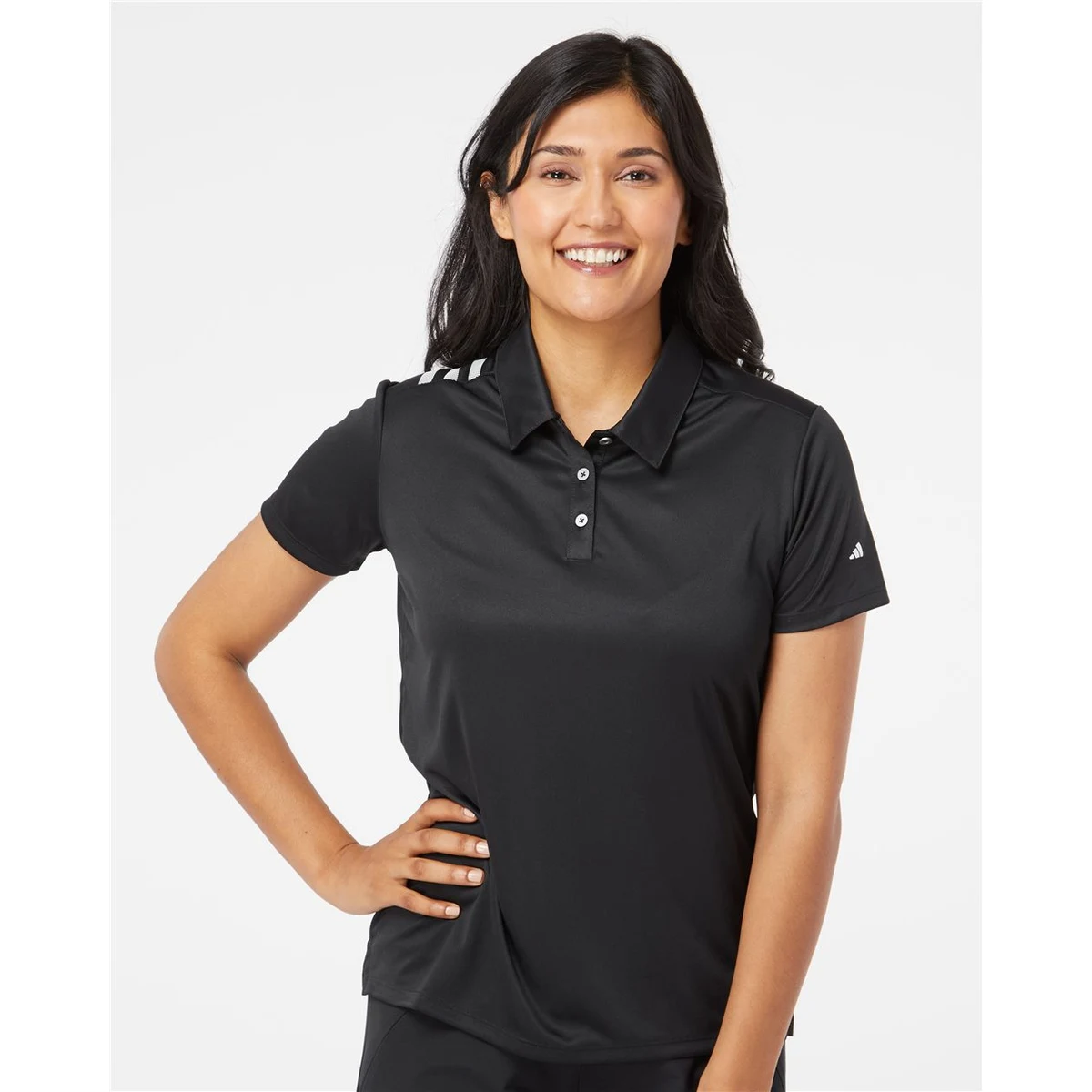 Women's 3-Stripes Shoulder Polo - A325 1