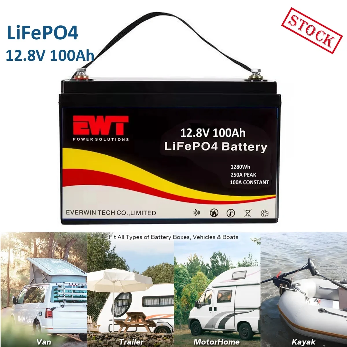 LiFePO4 Deep Cycle Rechargeable Lithium Battery-Domestic 1