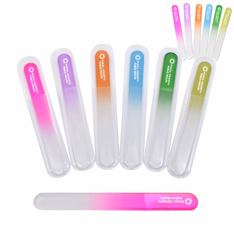 Tempered Glass Nail File in Clear Sleeve