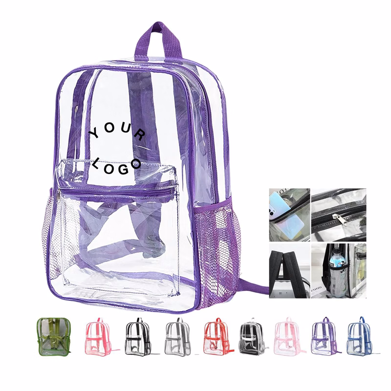 Backpack PVC Waterproof Clear 11.1x15